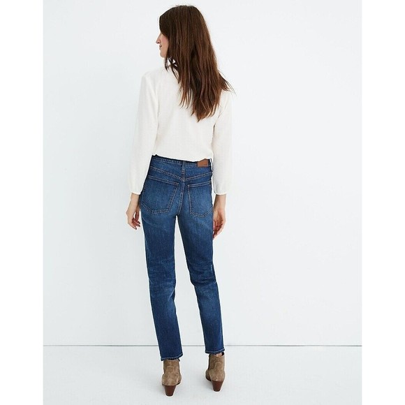Madewell Size 29 The Perfect Vintage Crop Jeans Button Fly Barnsdale Wash - Picture 2 of 16